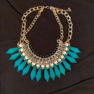 Necklace with green beads